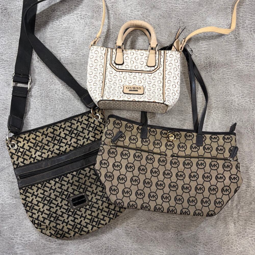 Mk, Tommy, Guess Handbag Bundle of 3
